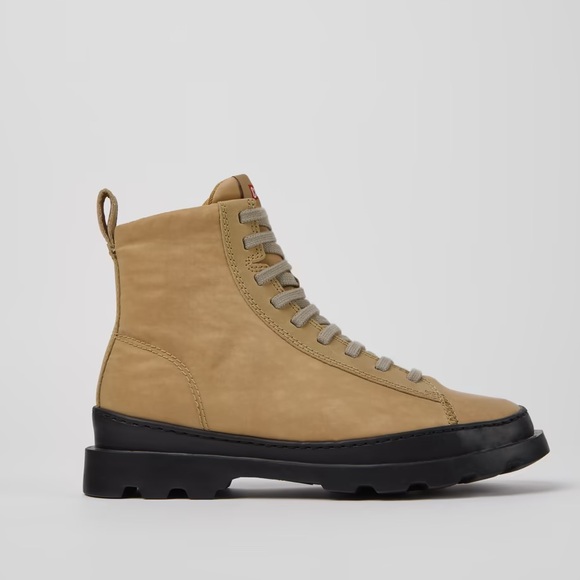 NEW Camper Brutus Women's Beige Textile & Leather Ankle Lace Up Boots - 40 |US 9 - Picture 5 of 13